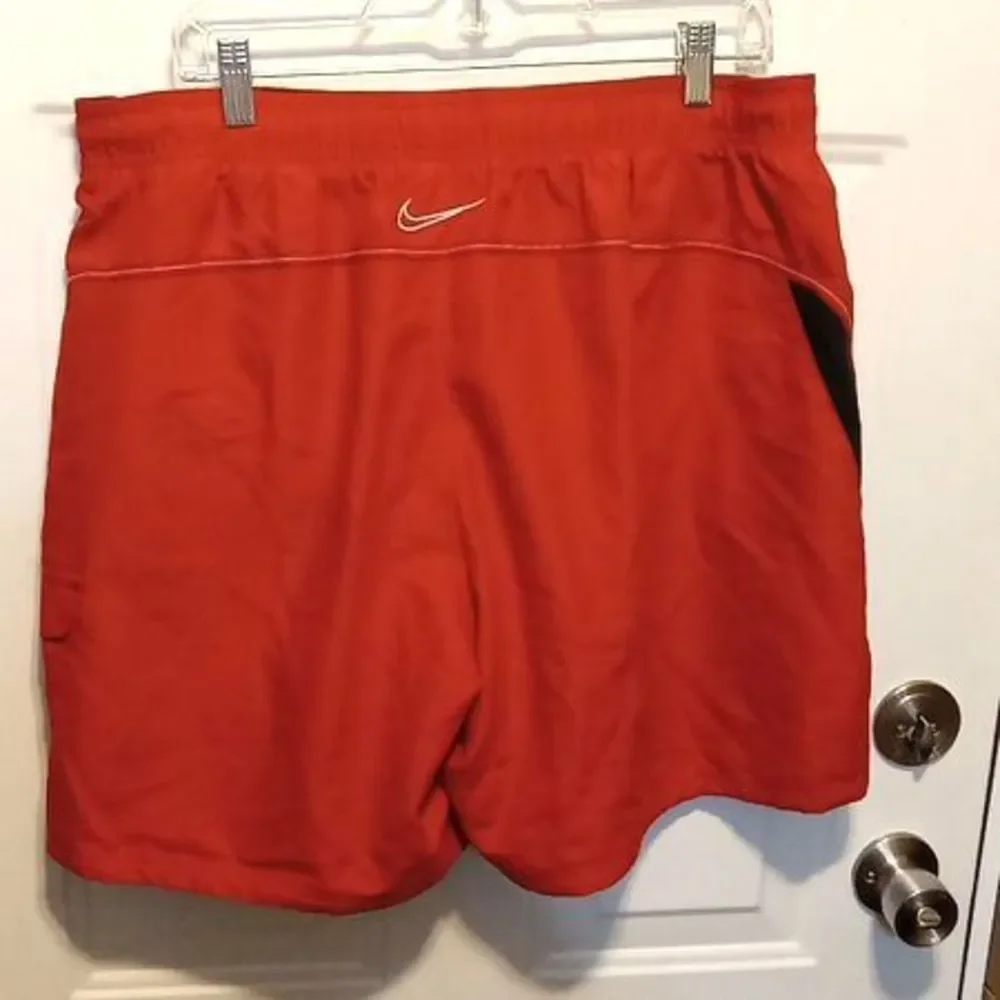 Nike Red & Black Drawstring Swim Trunks Men's Size XL‎
